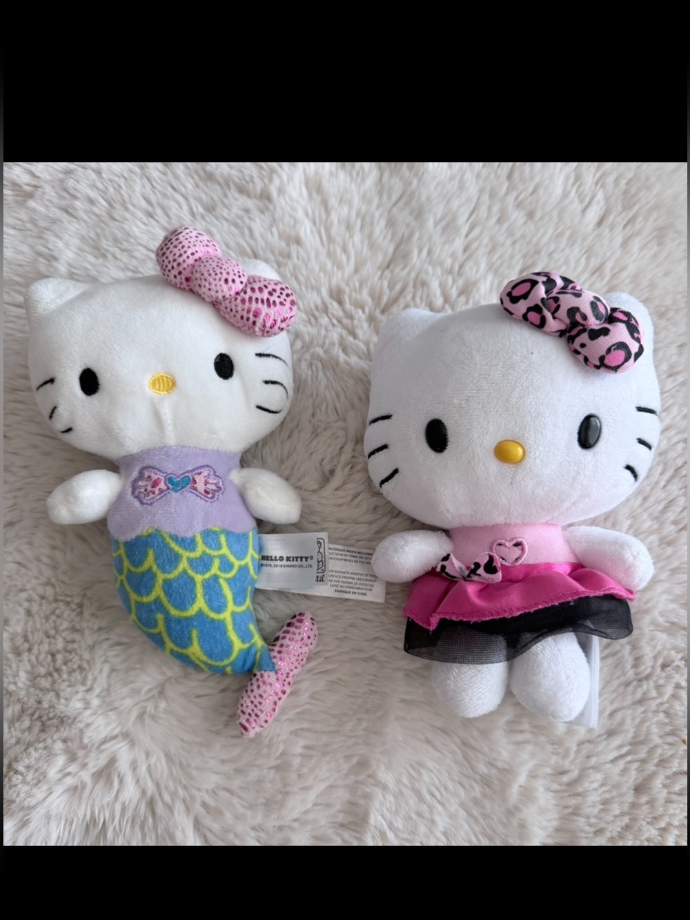 Hello Kitty Pink Bow Mermaid and Ballerina Plush Set